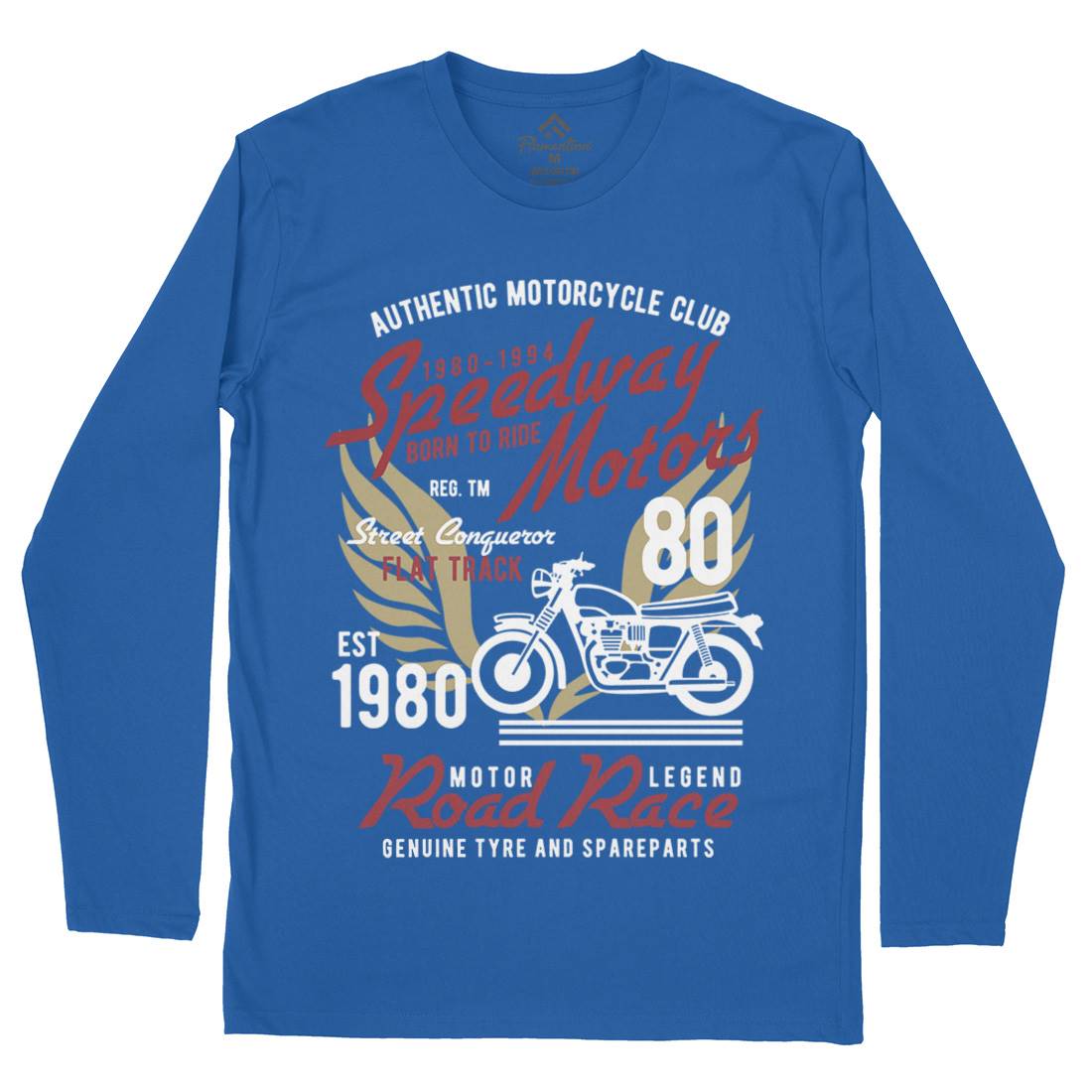 Speedways Motor Mens Long Sleeve T-Shirt Motorcycles B452