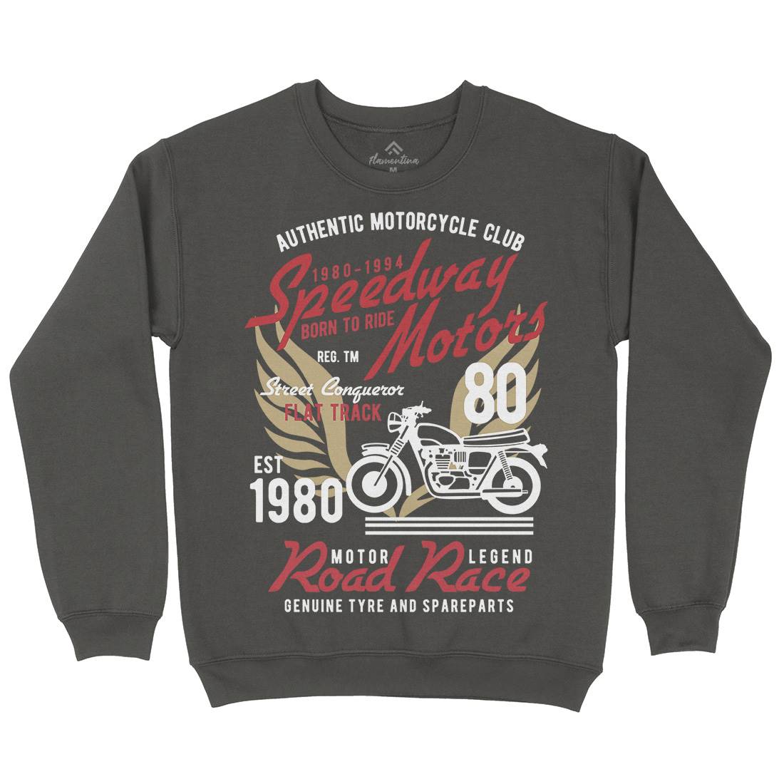 Speedways Motor Kids Crew Neck Sweatshirt Motorcycles B452