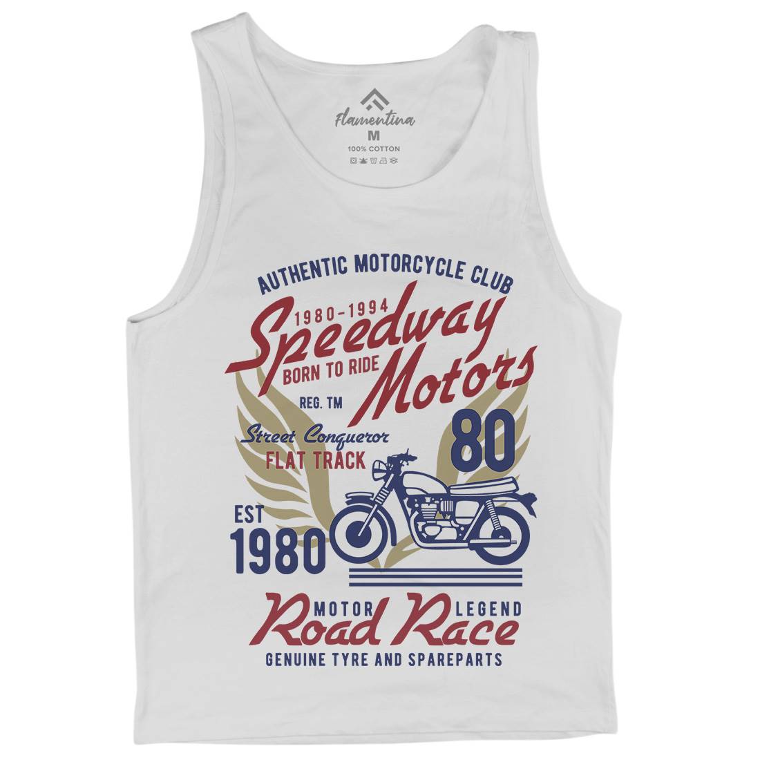 Speedways Motor Mens Tank Top Vest Motorcycles B452