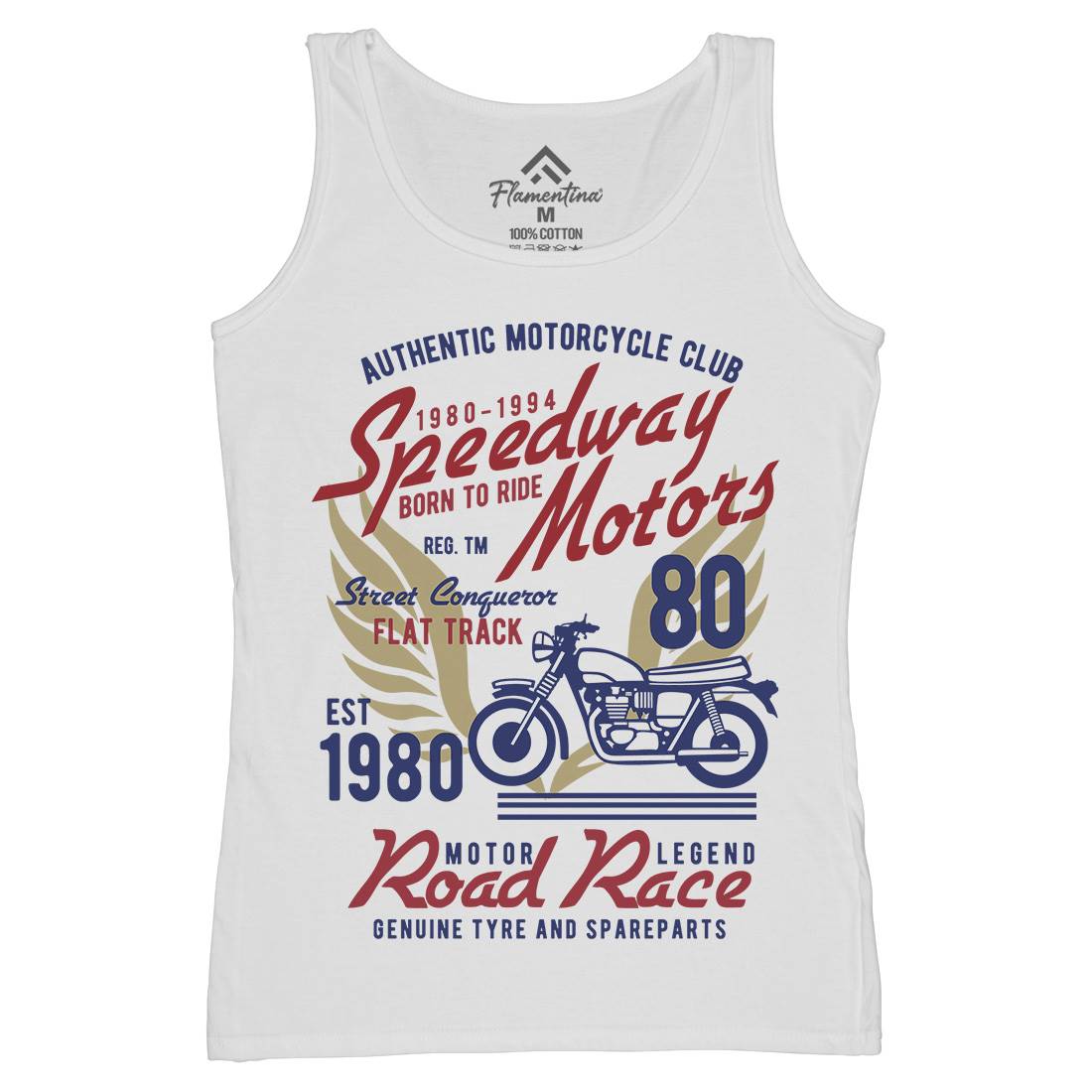 Speedways Motor Womens Organic Tank Top Vest Motorcycles B452