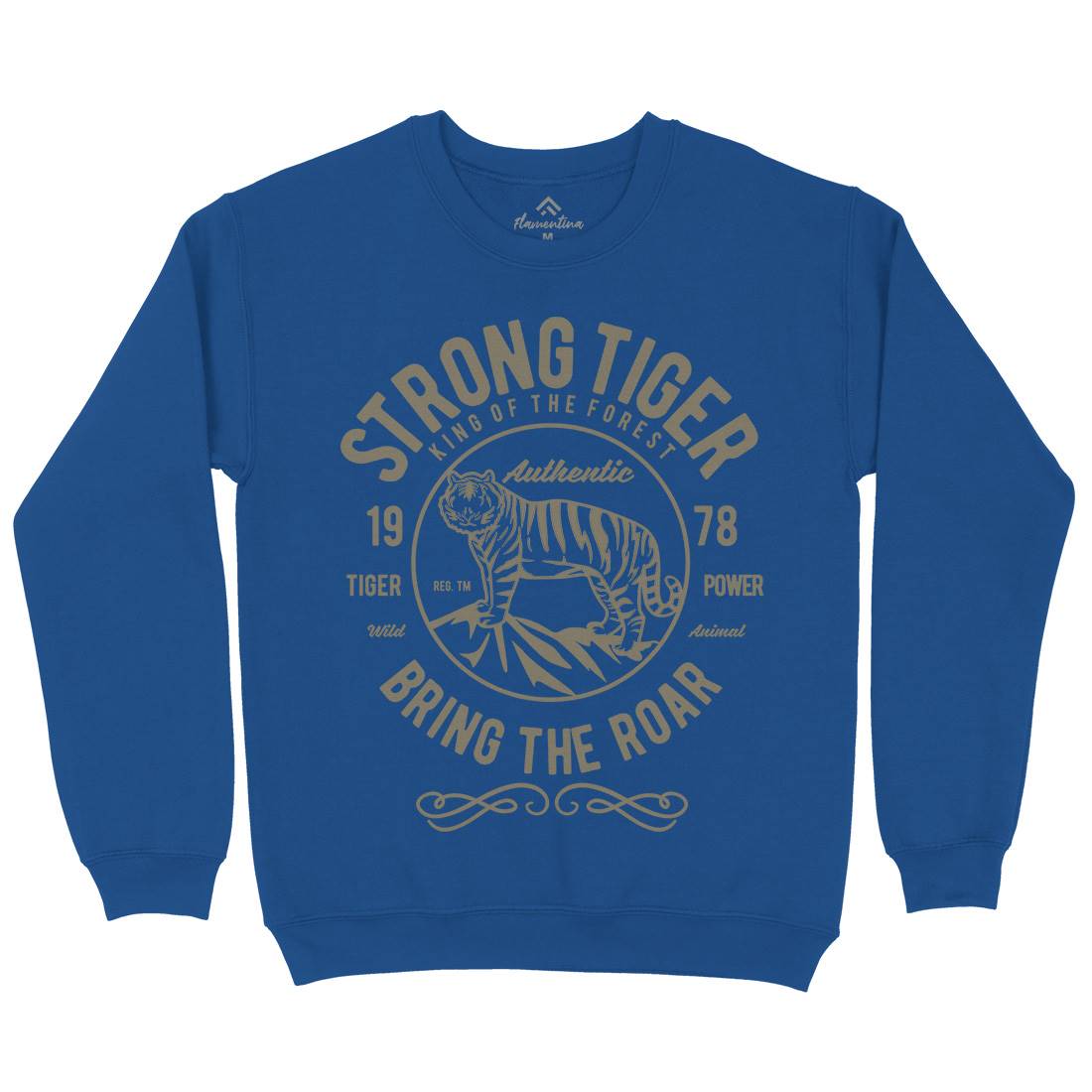 Strong Tiger Kids Crew Neck Sweatshirt Animals B453