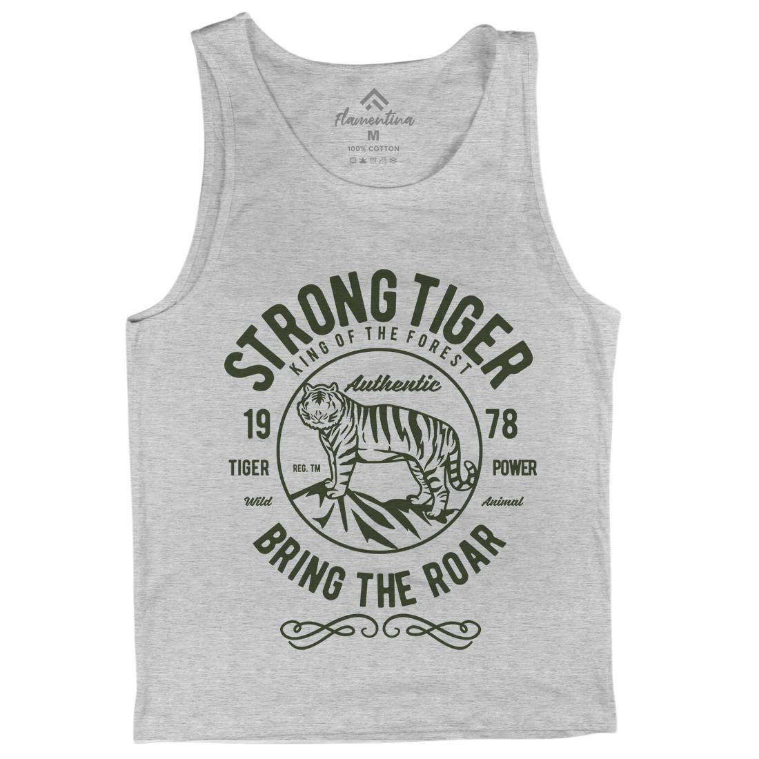 Strong Tiger Mens Tank Top Vest Animals B453