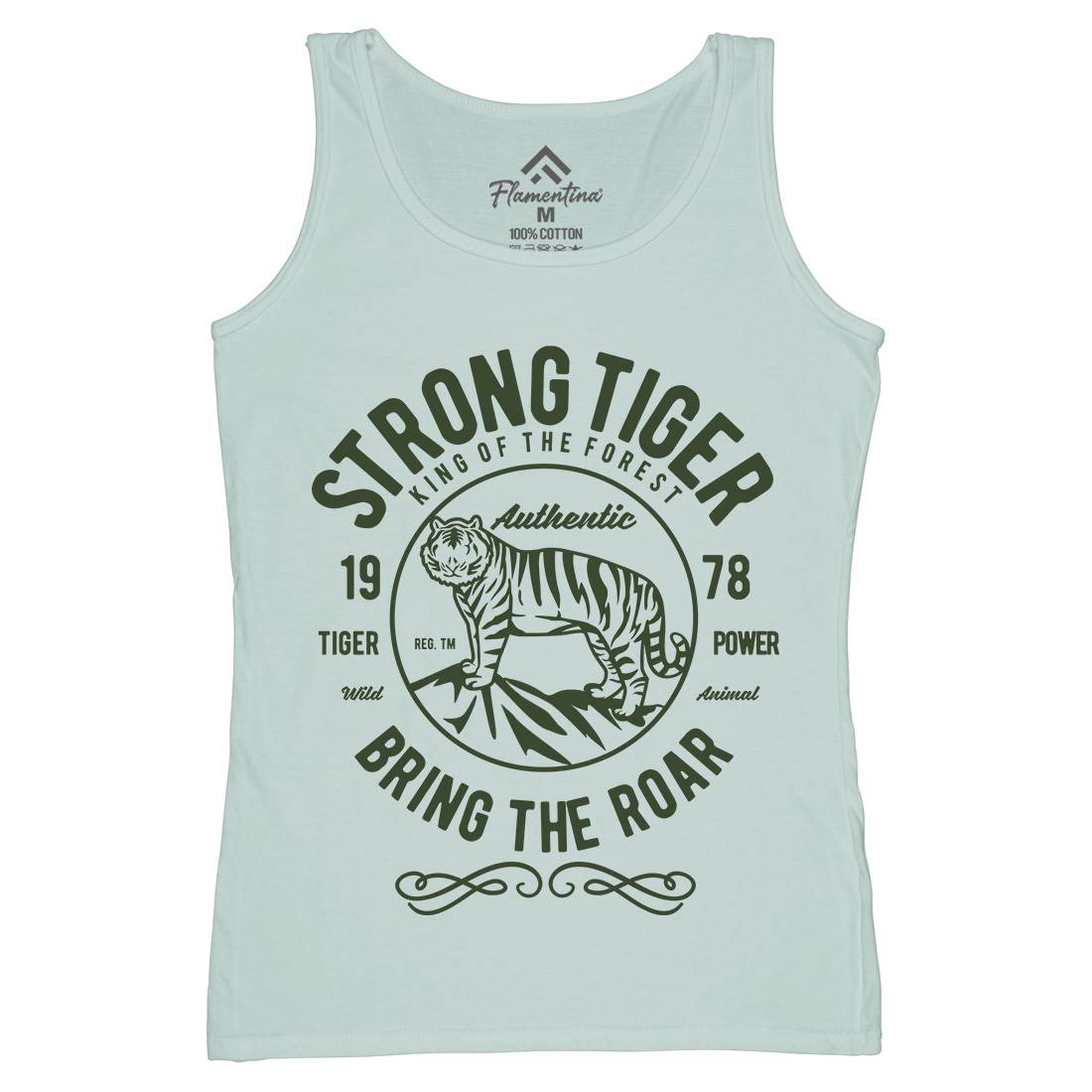 Strong Tiger Womens Organic Tank Top Vest Animals B453