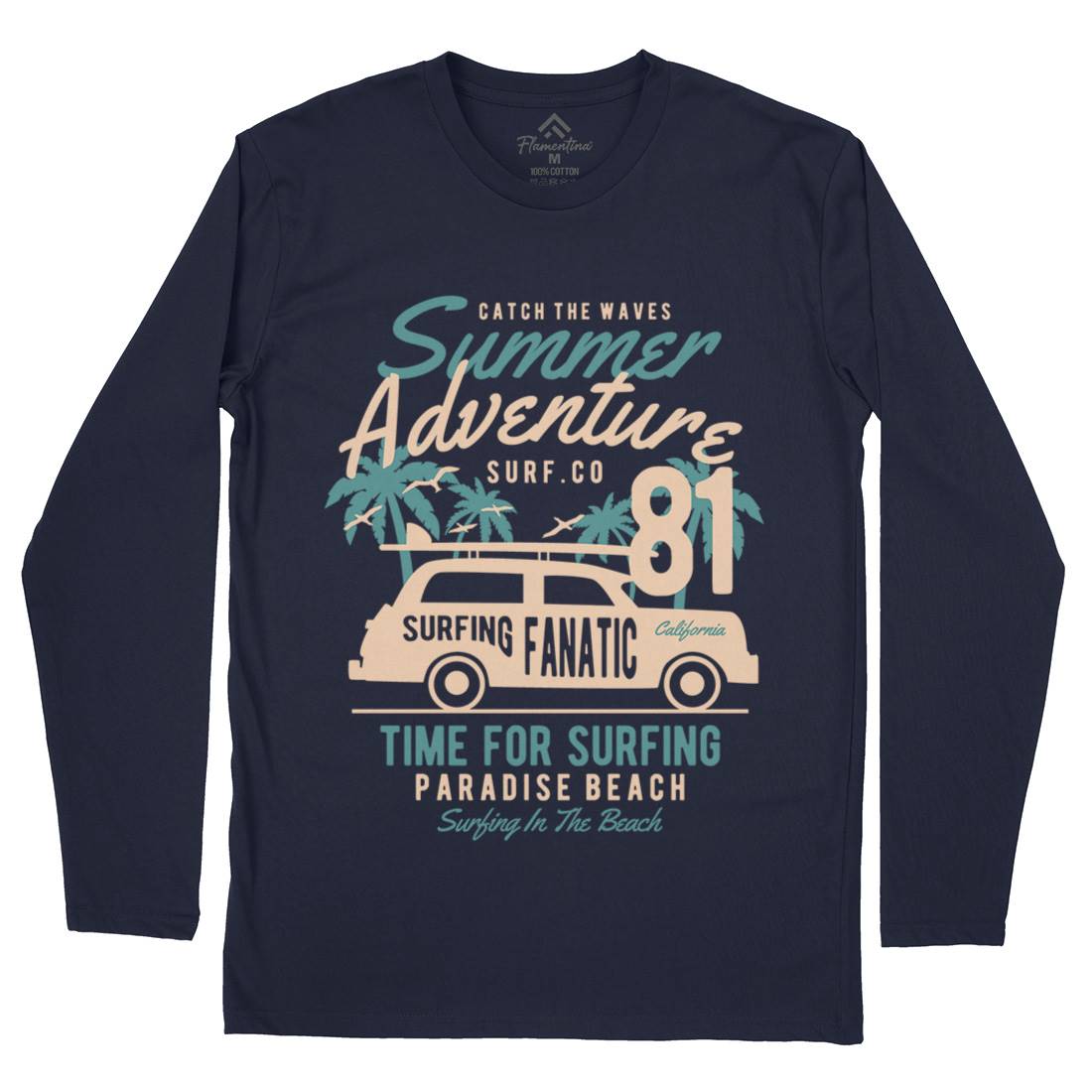 Summer Adventure Mens Long Sleeve T-Shirt Nature B454
