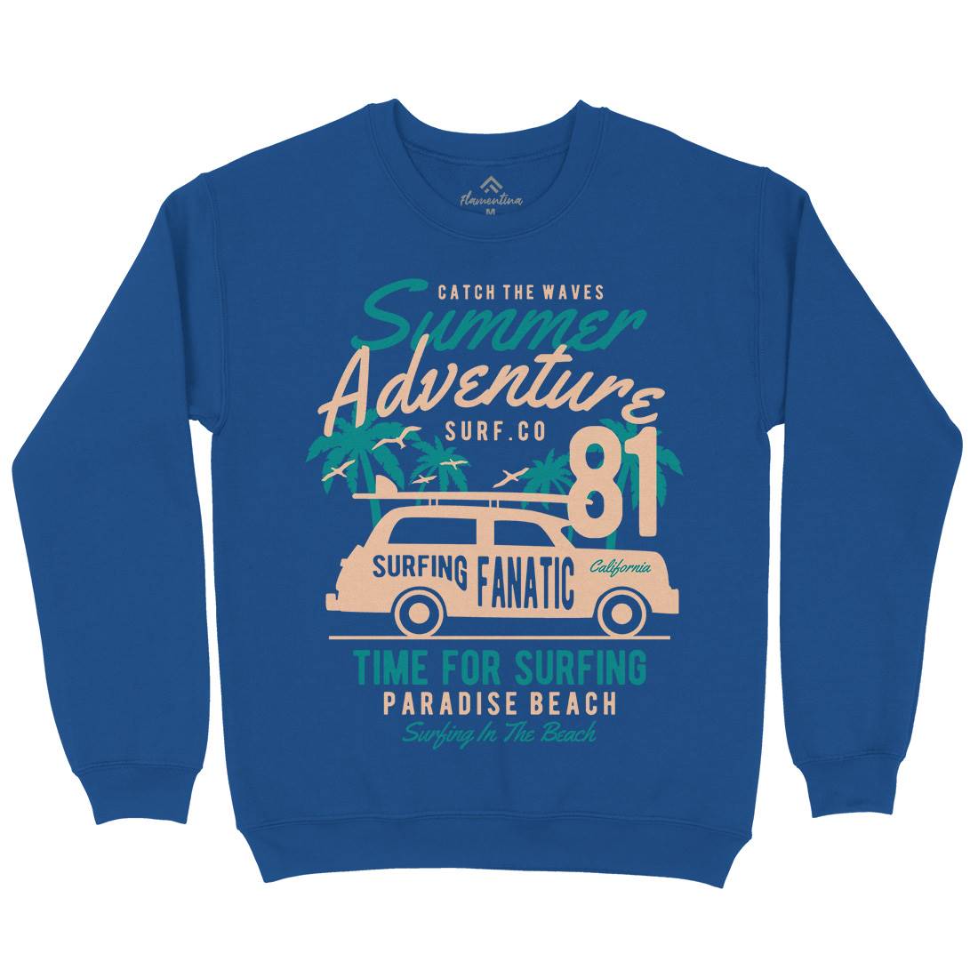 Summer Adventure Kids Crew Neck Sweatshirt Nature B454