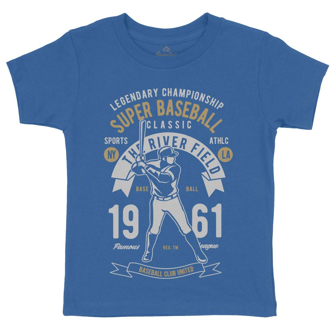 Super Baseball Kids Crew Neck T-Shirt Sport B455