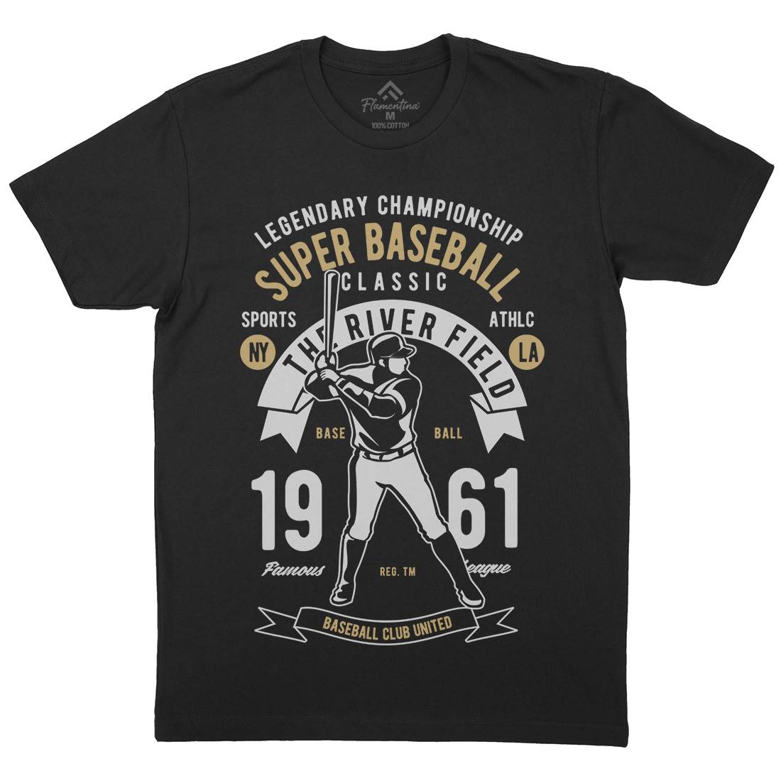 Super Baseball Mens Crew Neck T-Shirt Sport B455