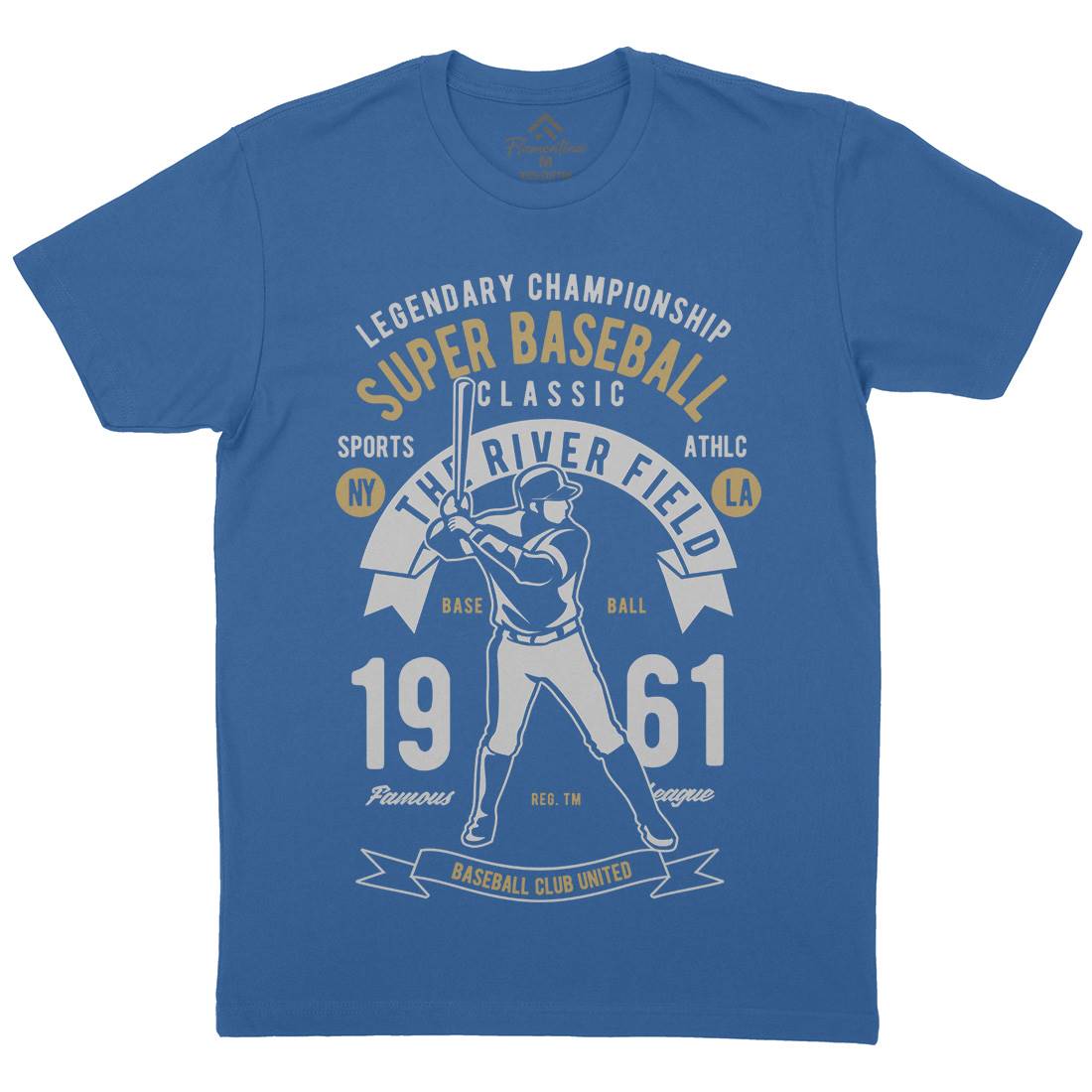 Super Baseball Mens Crew Neck T-Shirt Sport B455