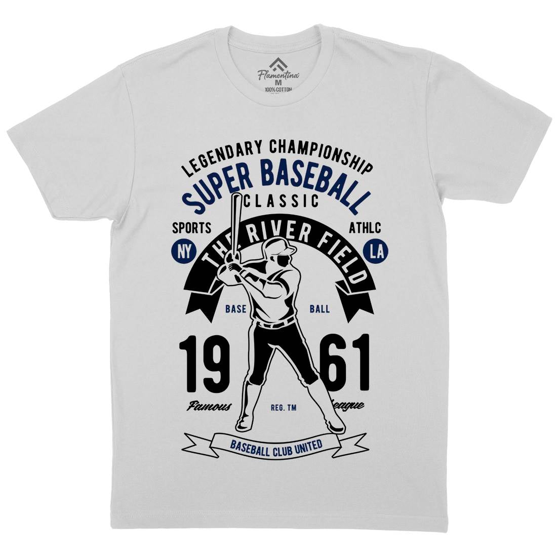 Super Baseball Mens Crew Neck T-Shirt Sport B455