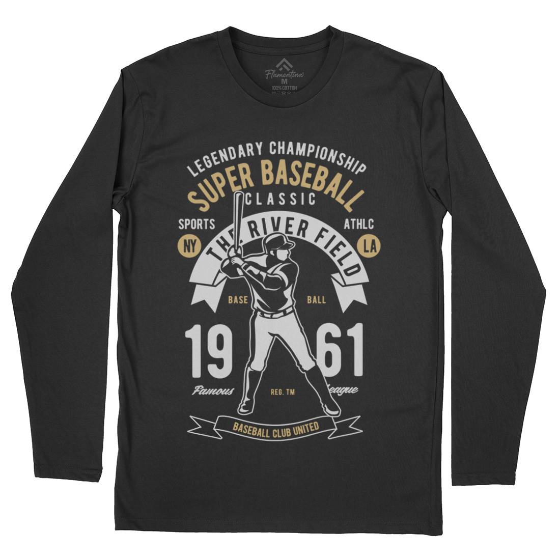 Super Baseball Mens Long Sleeve T-Shirt Sport B455