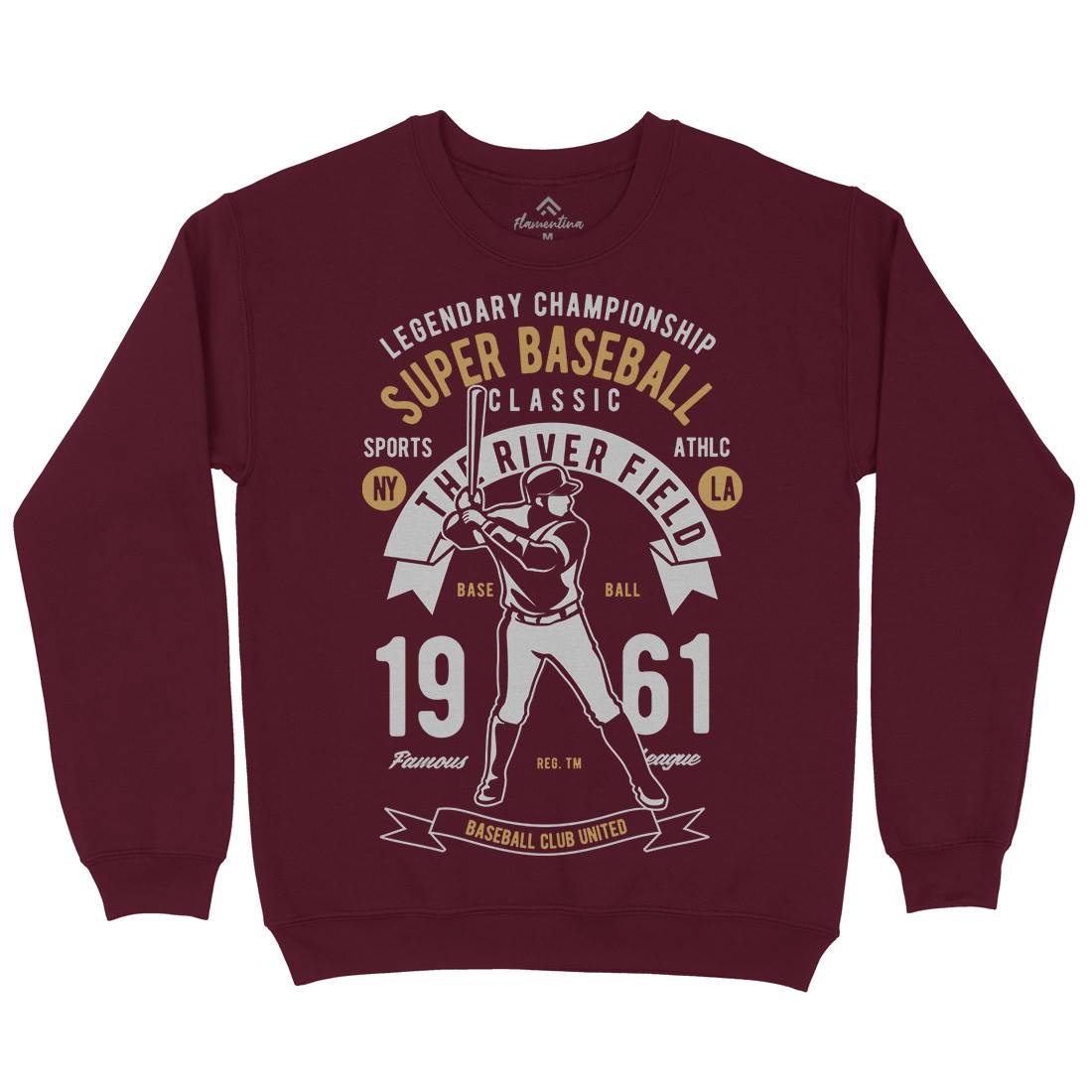 Super Baseball Mens Crew Neck Sweatshirt Sport B455