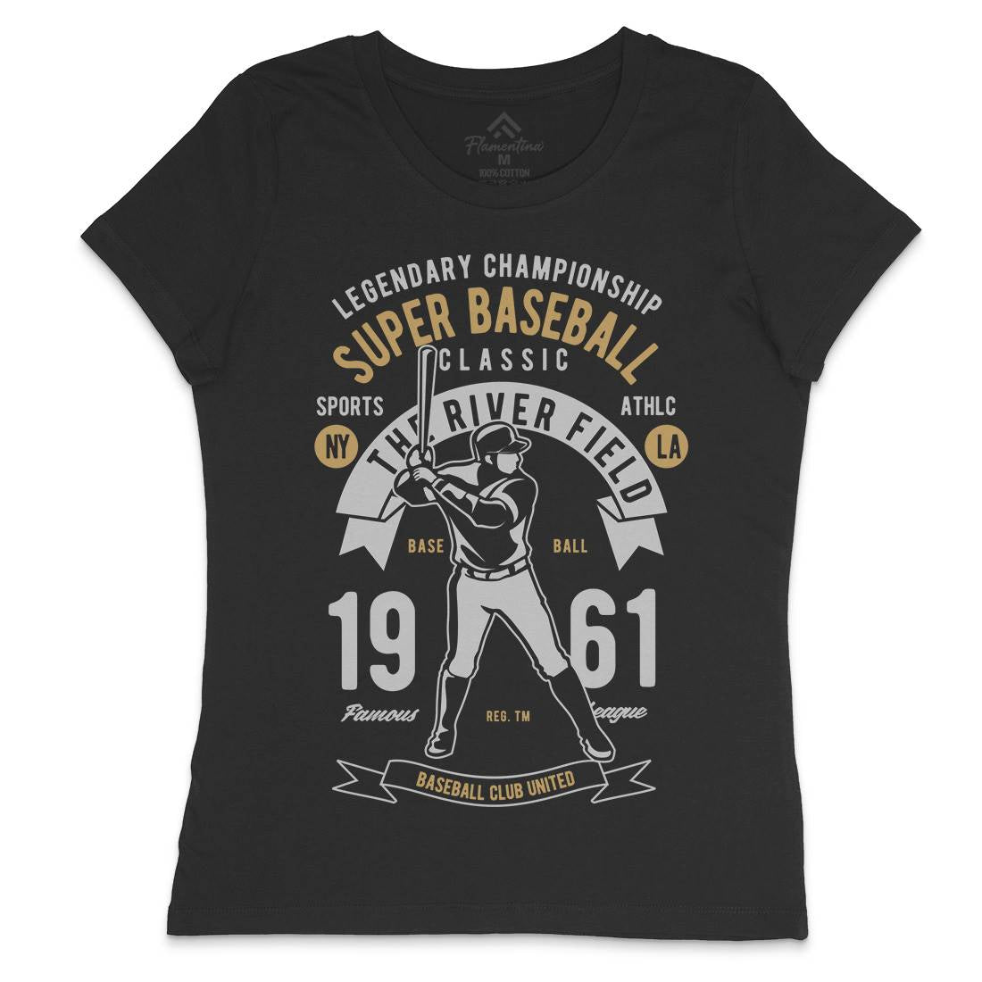 Super Baseball Womens Crew Neck T-Shirt Sport B455