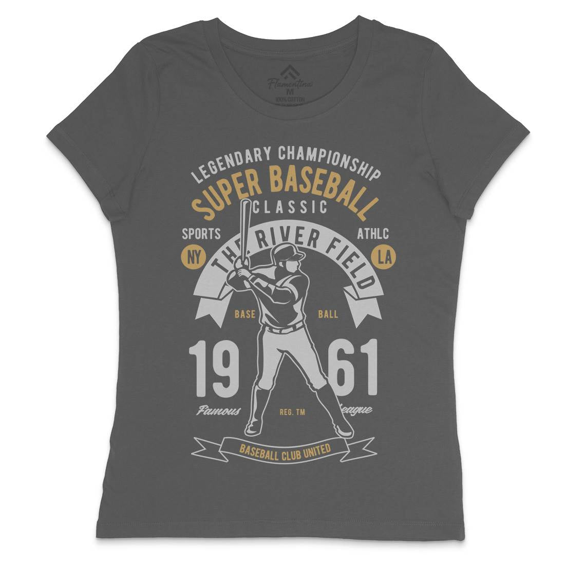 Super Baseball Womens Crew Neck T-Shirt Sport B455