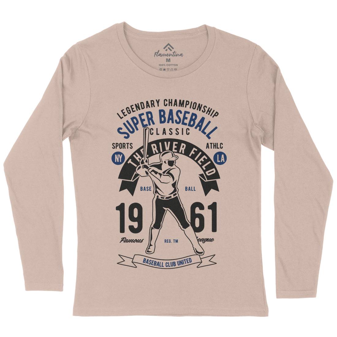 Super Baseball Womens Long Sleeve T-Shirt Sport B455