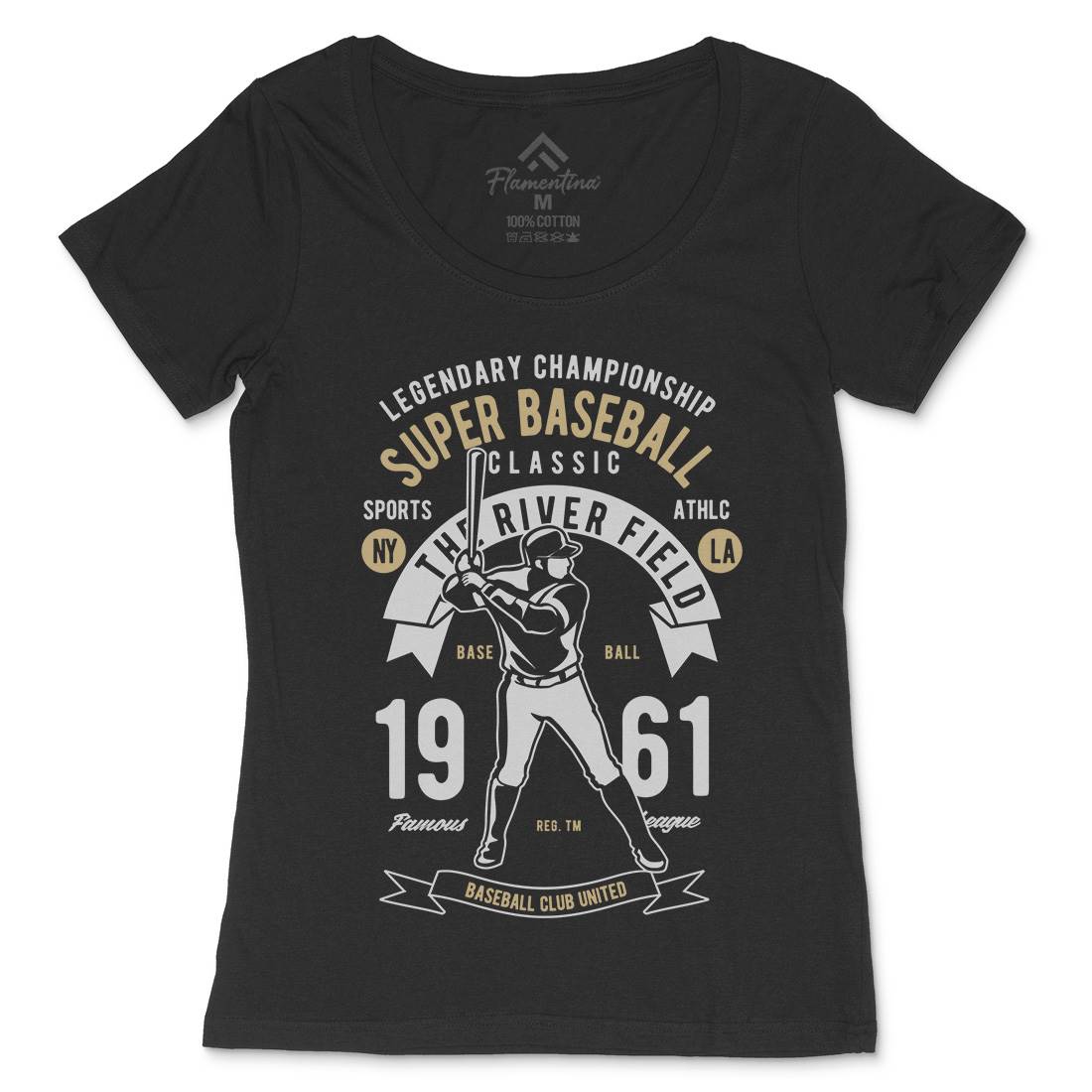 Super Baseball Womens Scoop Neck T-Shirt Sport B455