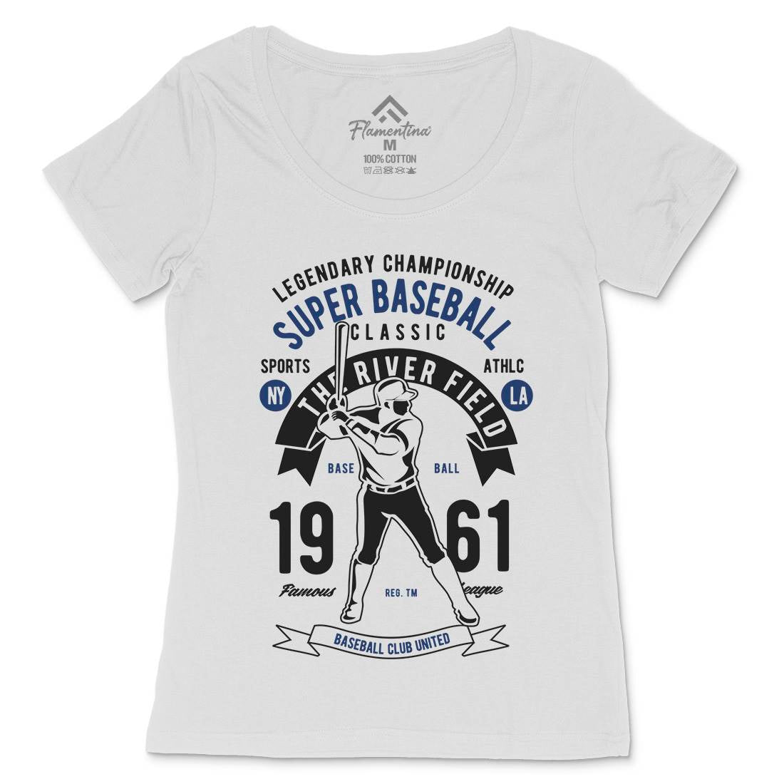 Super Baseball Womens Scoop Neck T-Shirt Sport B455