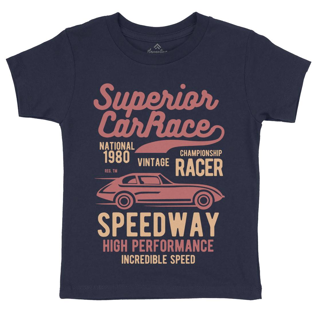 Superior Car Race Kids Crew Neck T-Shirt Cars B456