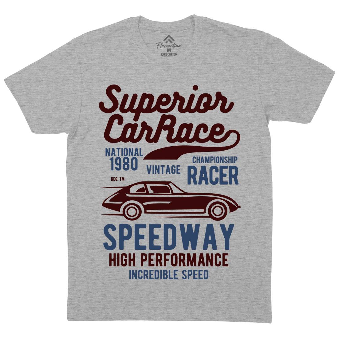 Superior Car Race Mens Crew Neck T-Shirt Cars B456