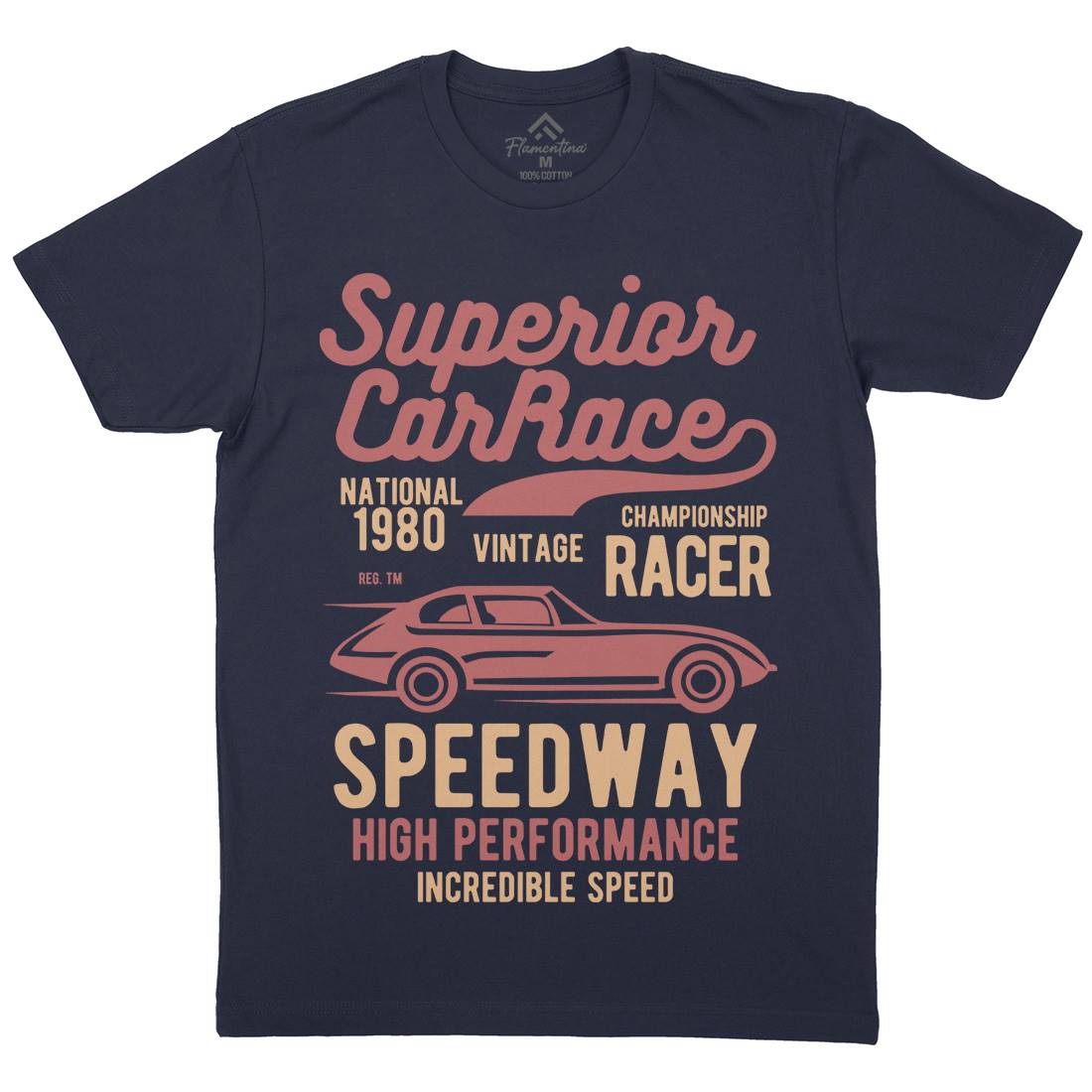 Superior Car Race Mens Crew Neck T-Shirt Cars B456