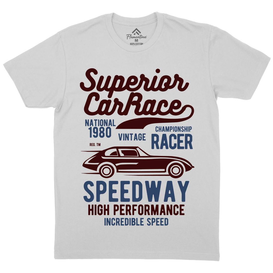 Superior Car Race Mens Crew Neck T-Shirt Cars B456