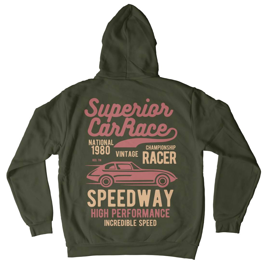 Superior Car Race Kids Crew Neck Hoodie Cars B456