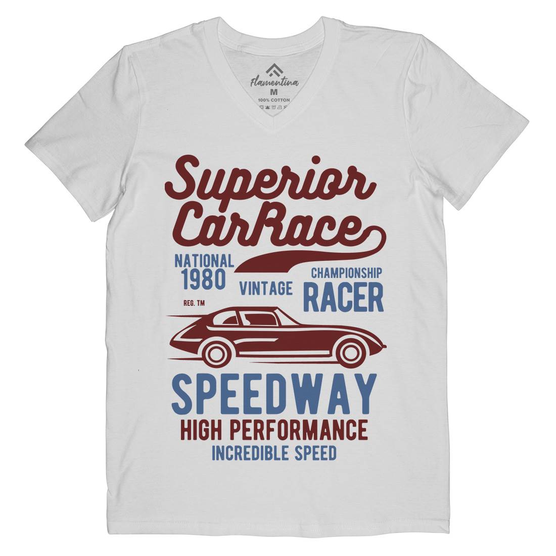Superior Car Race Mens V-Neck T-Shirt Cars B456
