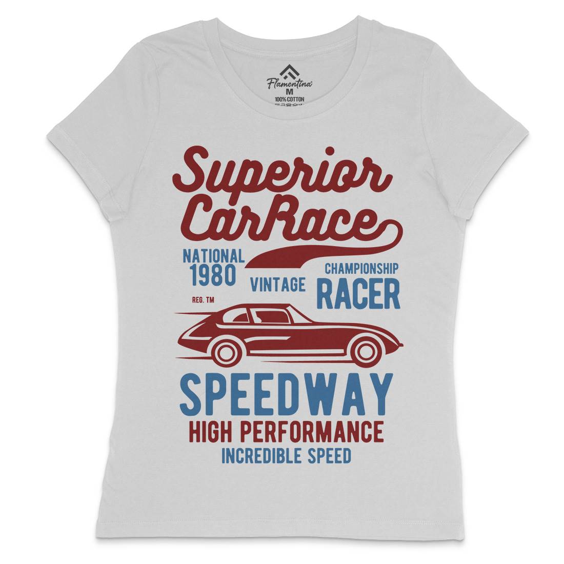 Superior Car Race Womens Crew Neck T-Shirt Cars B456