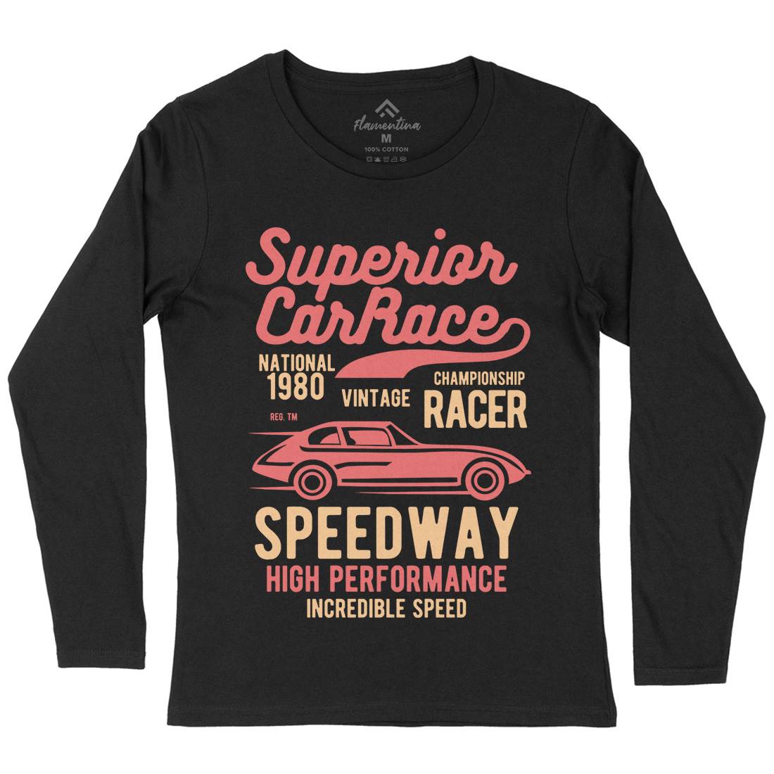 Superior Car Race Womens Long Sleeve T-Shirt Cars B456