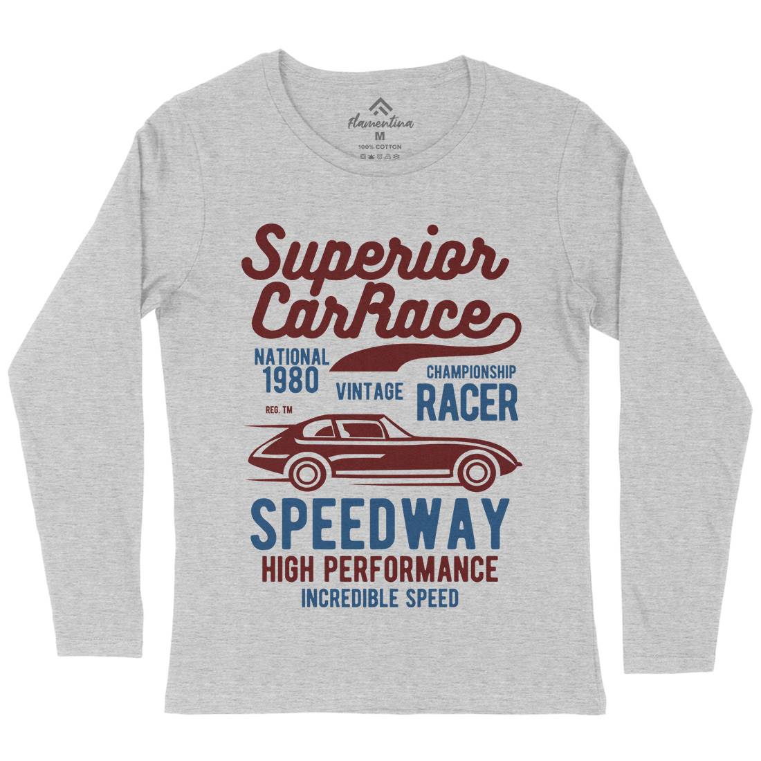 Superior Car Race Womens Long Sleeve T-Shirt Cars B456