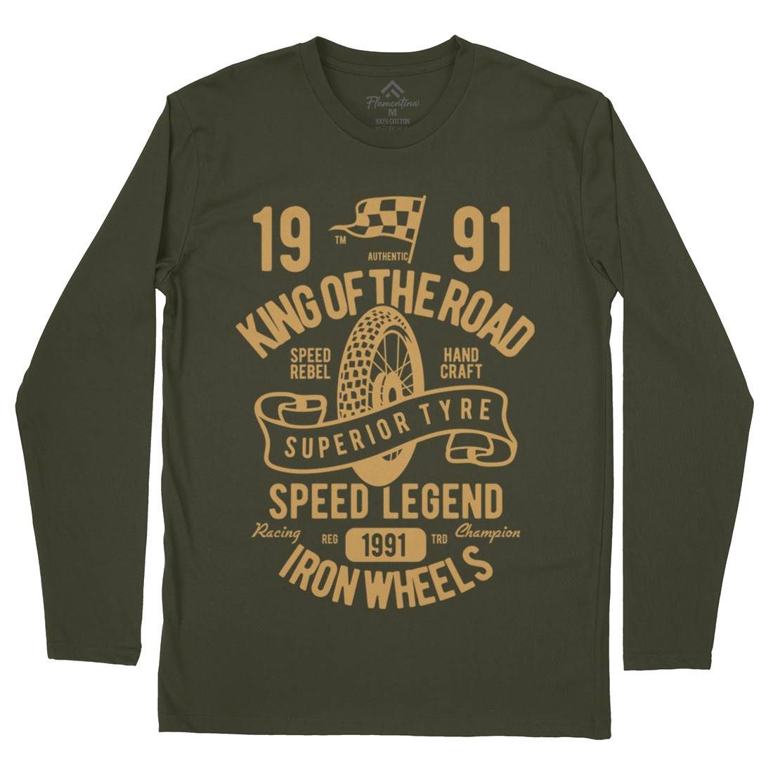Superior Tyre King Of The Road Mens Long Sleeve T-Shirt Motorcycles B458