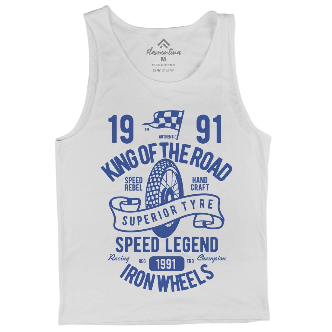 Superior Tyre King Of The Road Mens Tank Top Vest Motorcycles B458