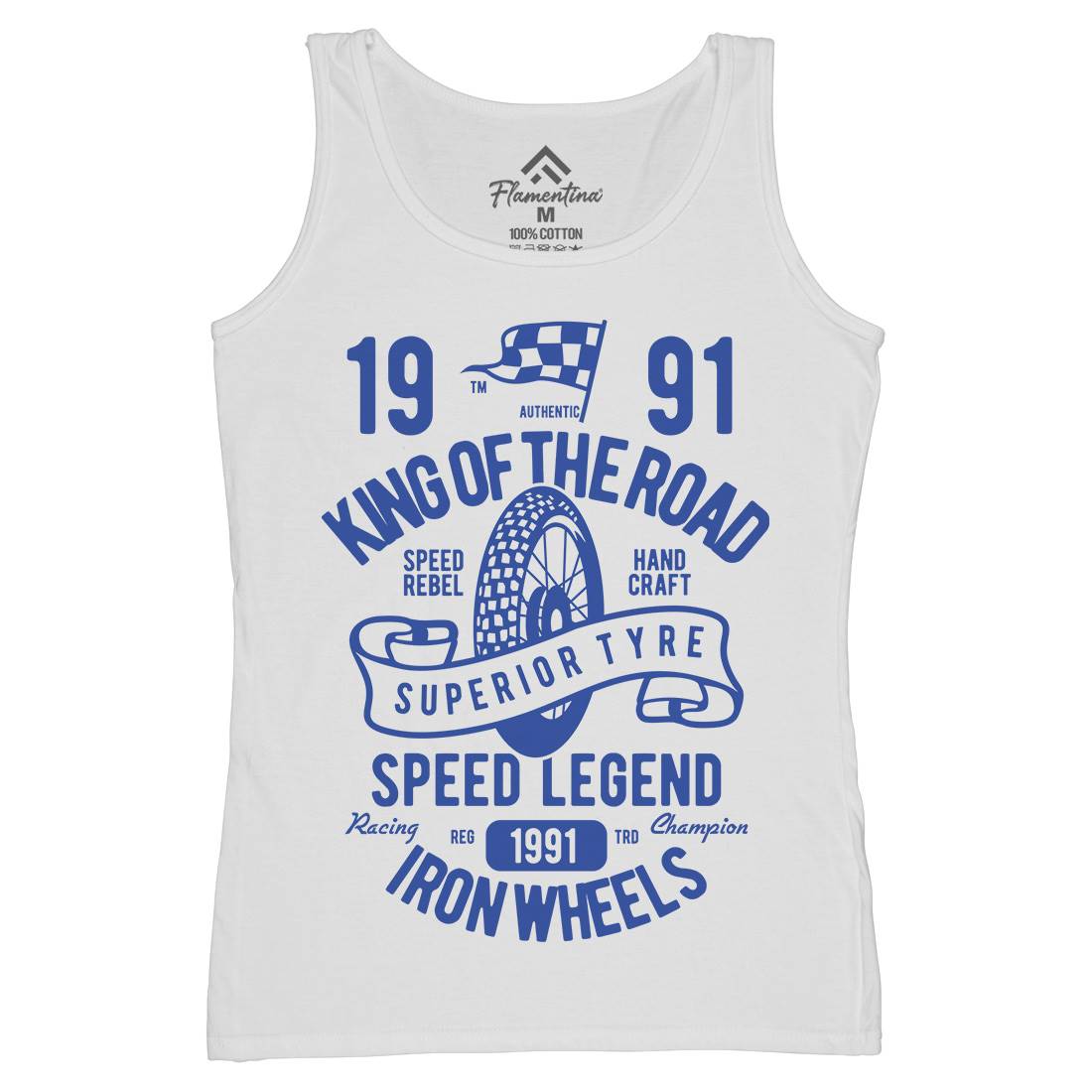 Superior Tyre King Of The Road Womens Organic Tank Top Vest Motorcycles B458