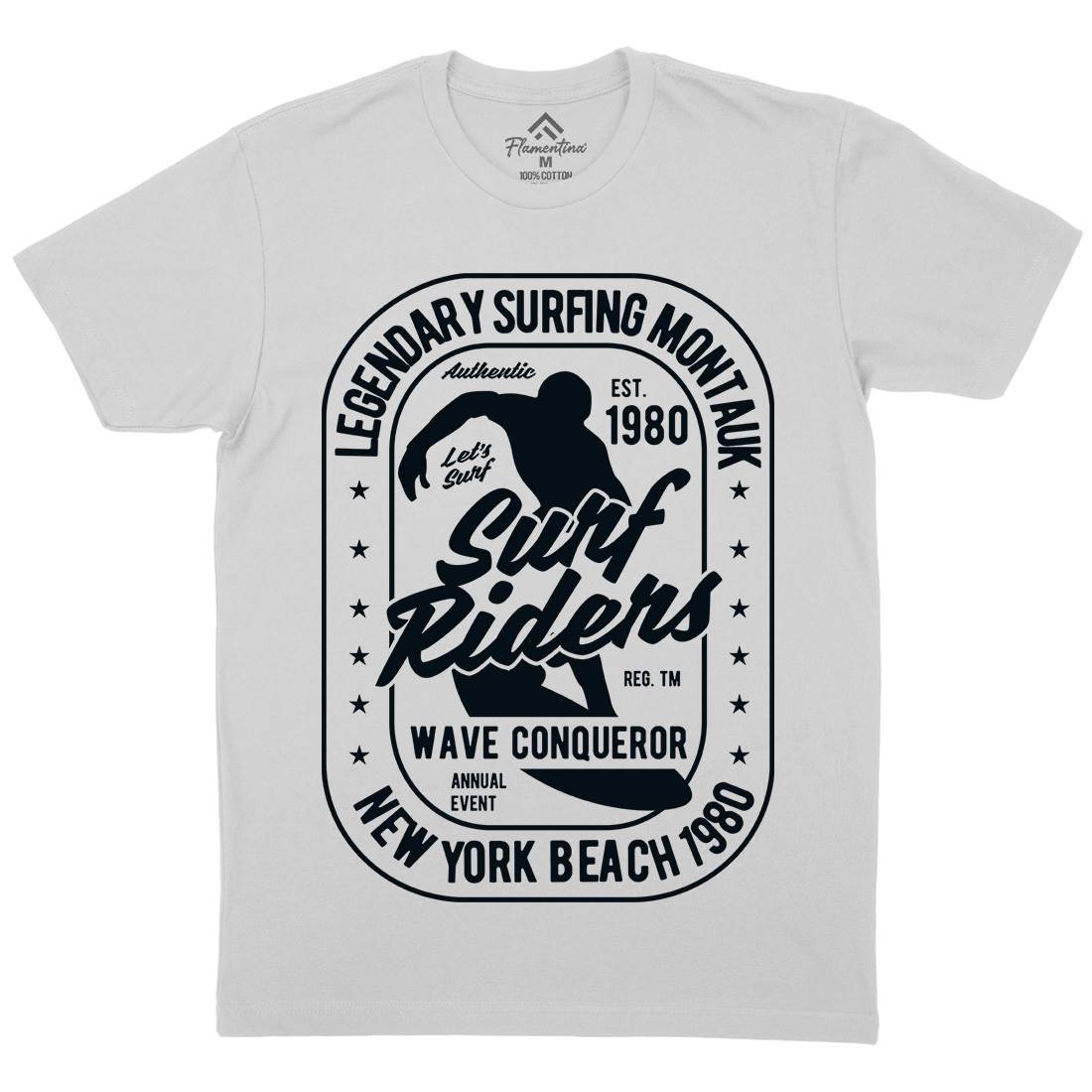 Surfing Rider Mens Crew Neck T-Shirt Surf B460