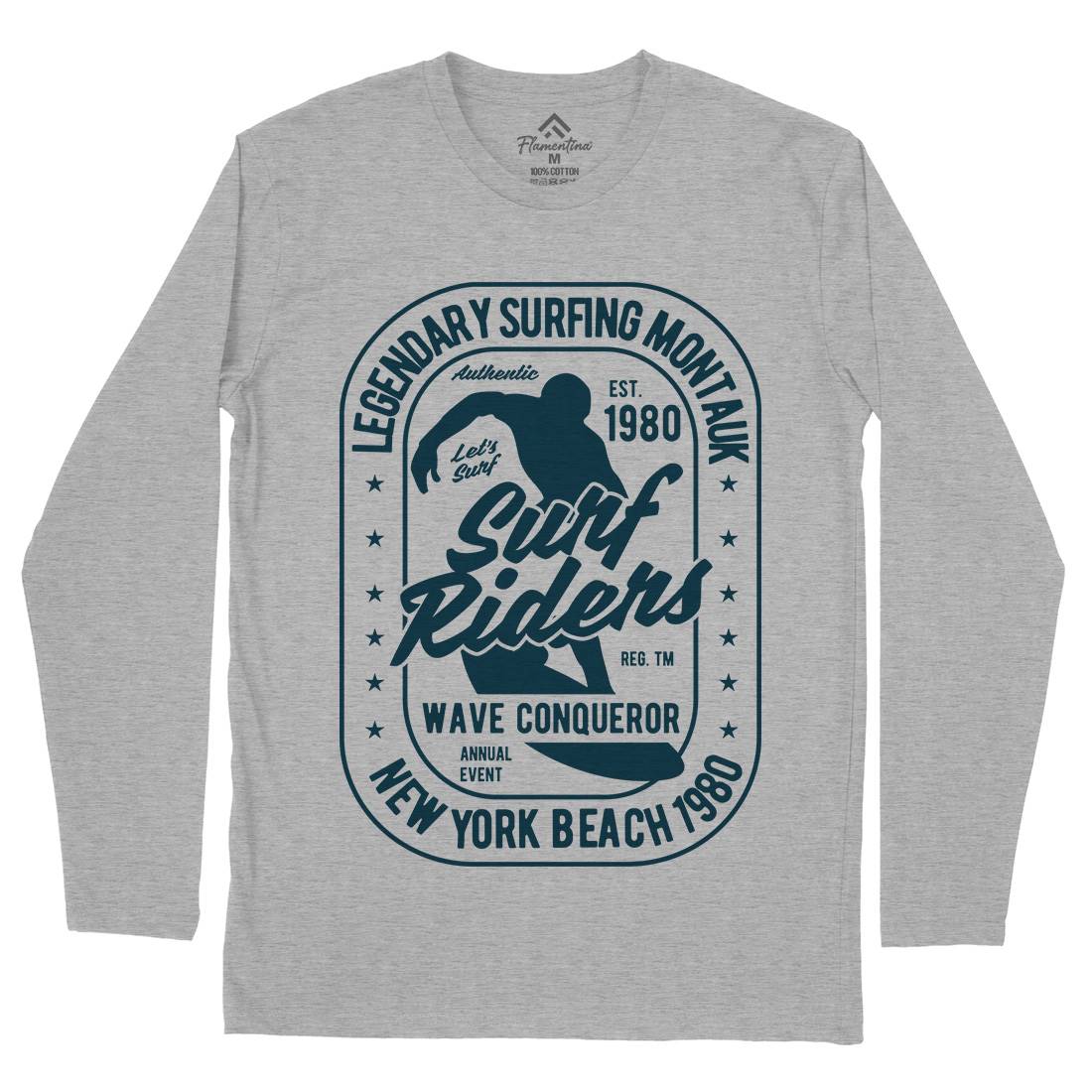 Surfing Rider Mens Long Sleeve T-Shirt Surf B460