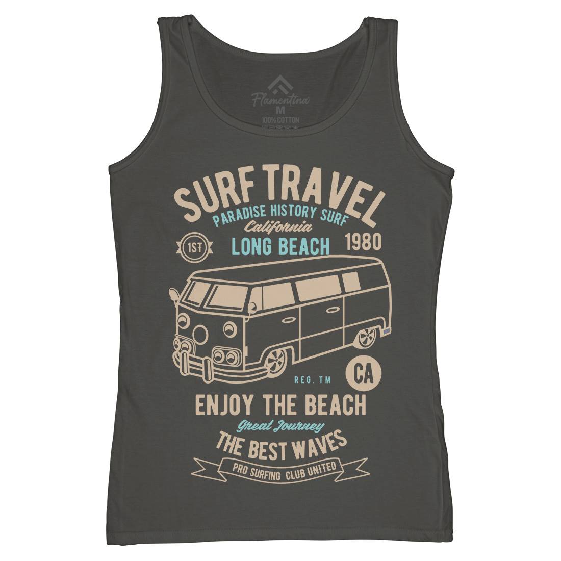 Surfing Travel Womens Organic Tank Top Vest Surf B461