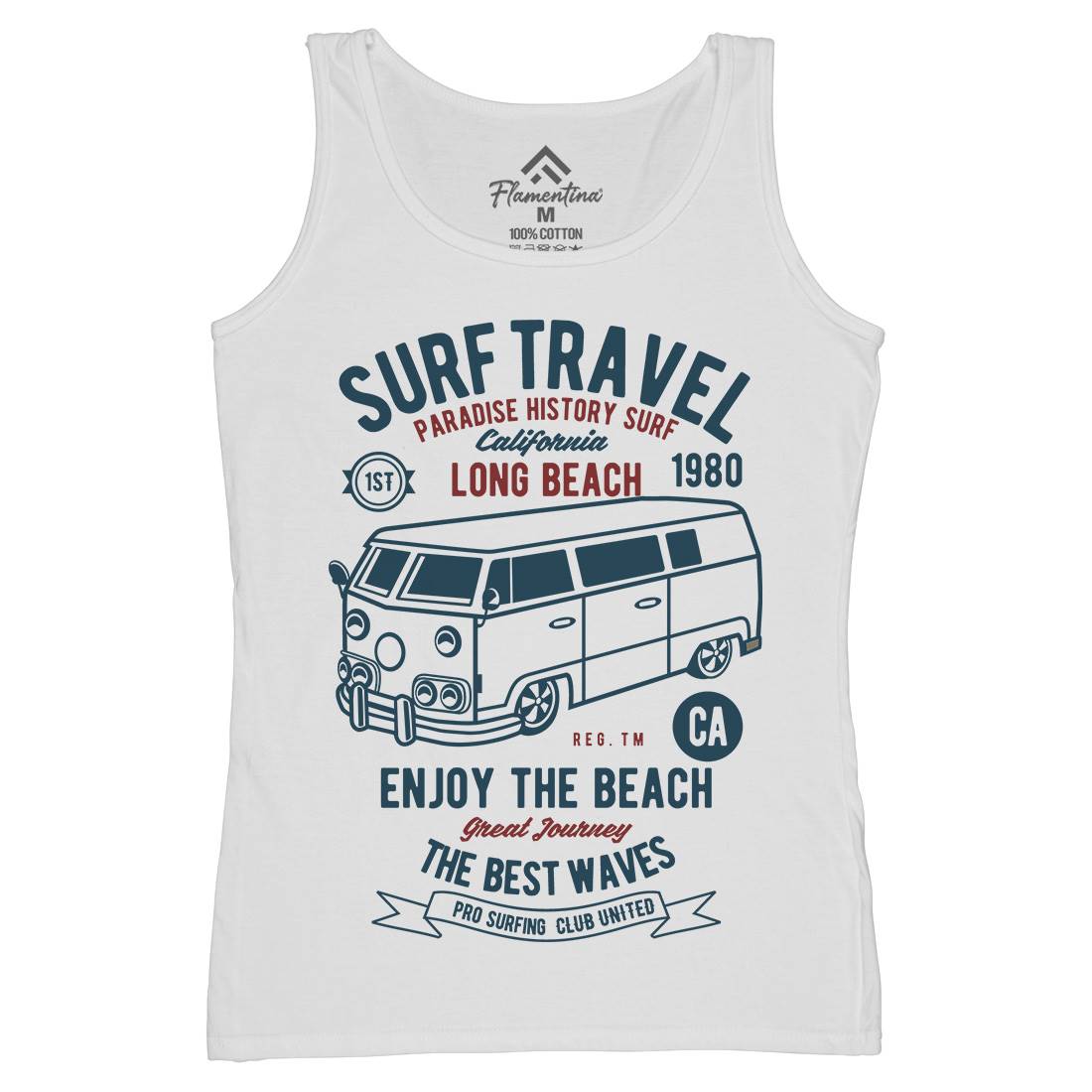 Surfing Travel Womens Organic Tank Top Vest Surf B461