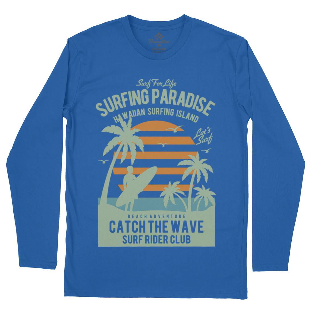 Surfing Paradise Mens Long Sleeve T-Shirt Surf B463