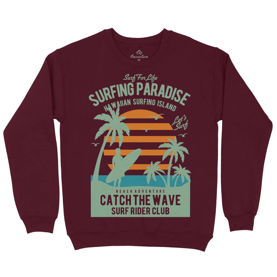 Surfing Paradise Mens Crew Neck Sweatshirt Surf B463