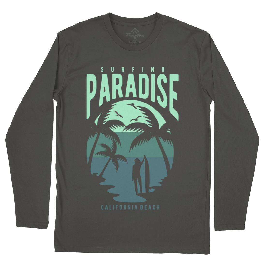 Surfing Paradise California Mens Long Sleeve T-Shirt Surf B464