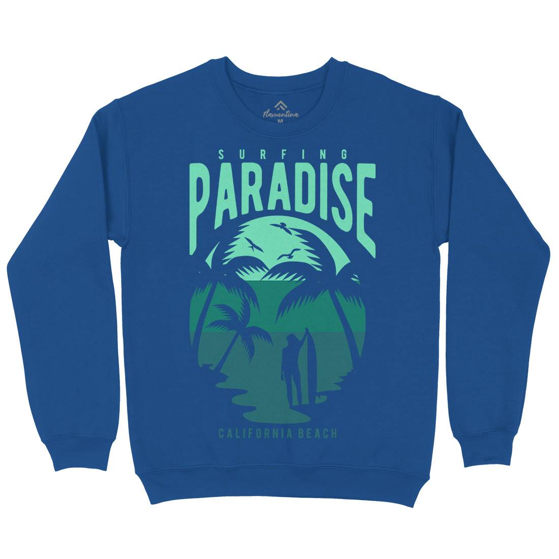 Surfing Paradise California Kids Crew Neck Sweatshirt Surf B464