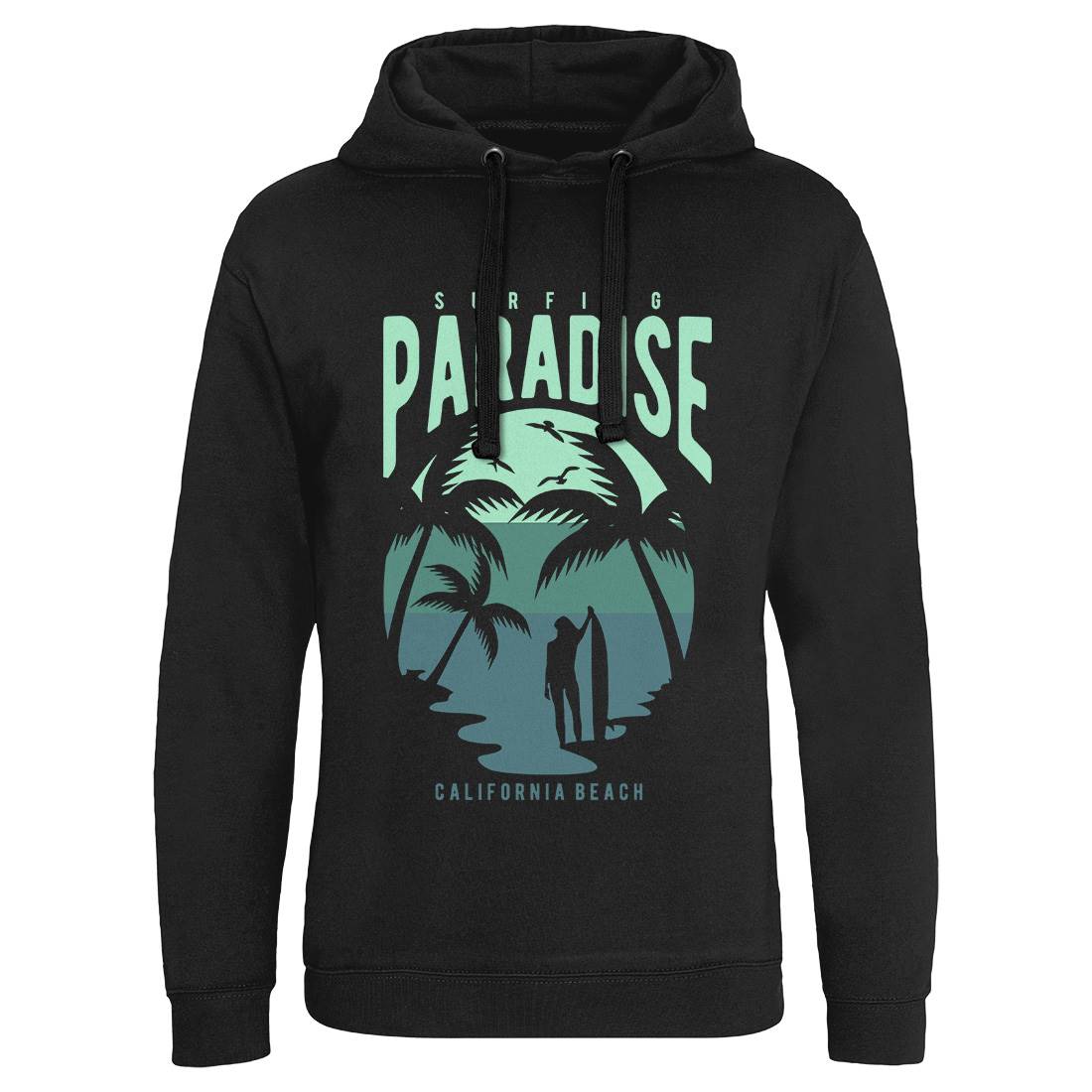Surfing Paradise California Mens Hoodie Without Pocket Surf B464