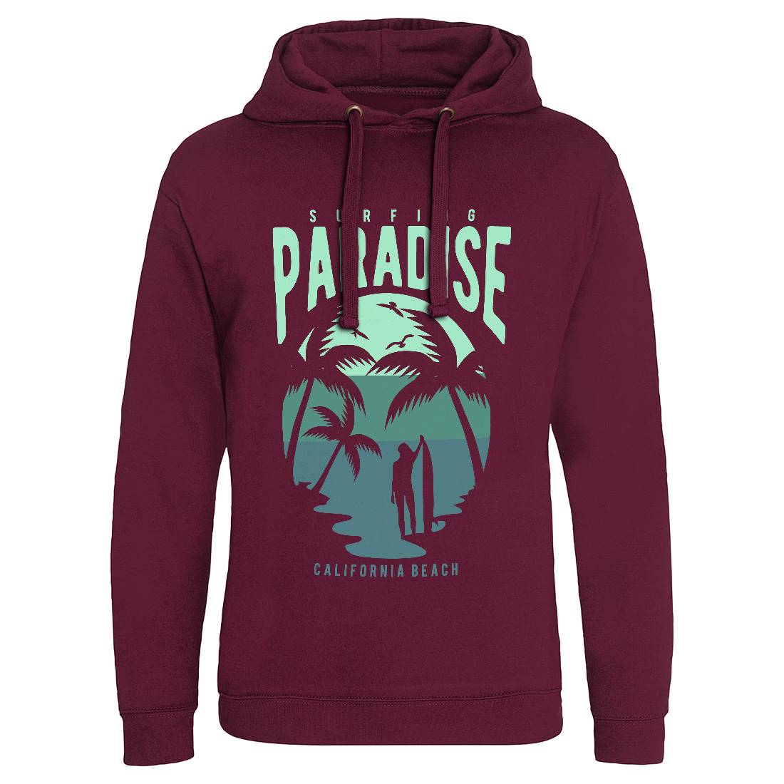 Surfing Paradise California Mens Hoodie Without Pocket Surf B464