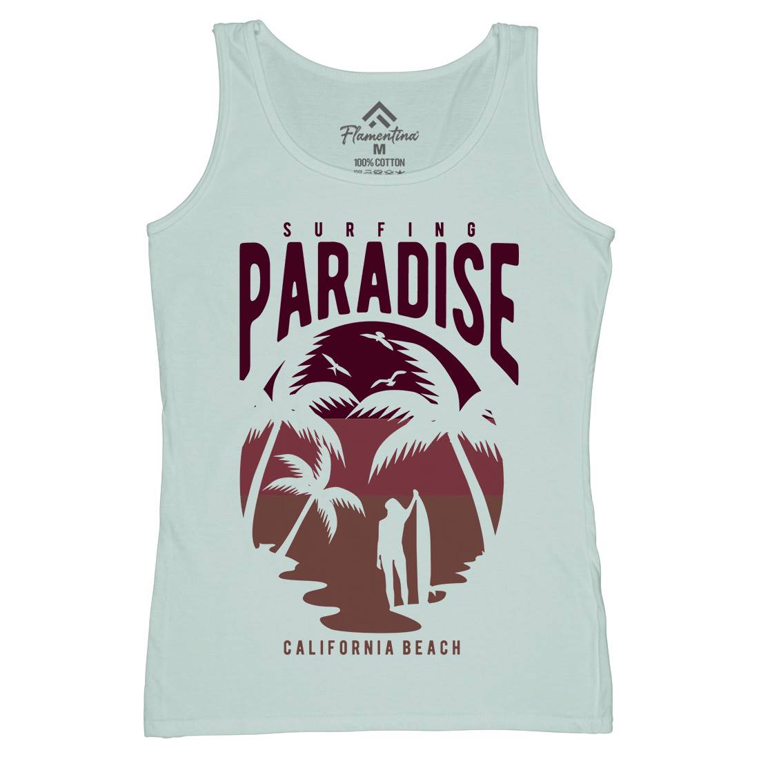 Surfing Paradise California Womens Organic Tank Top Vest Surf B464