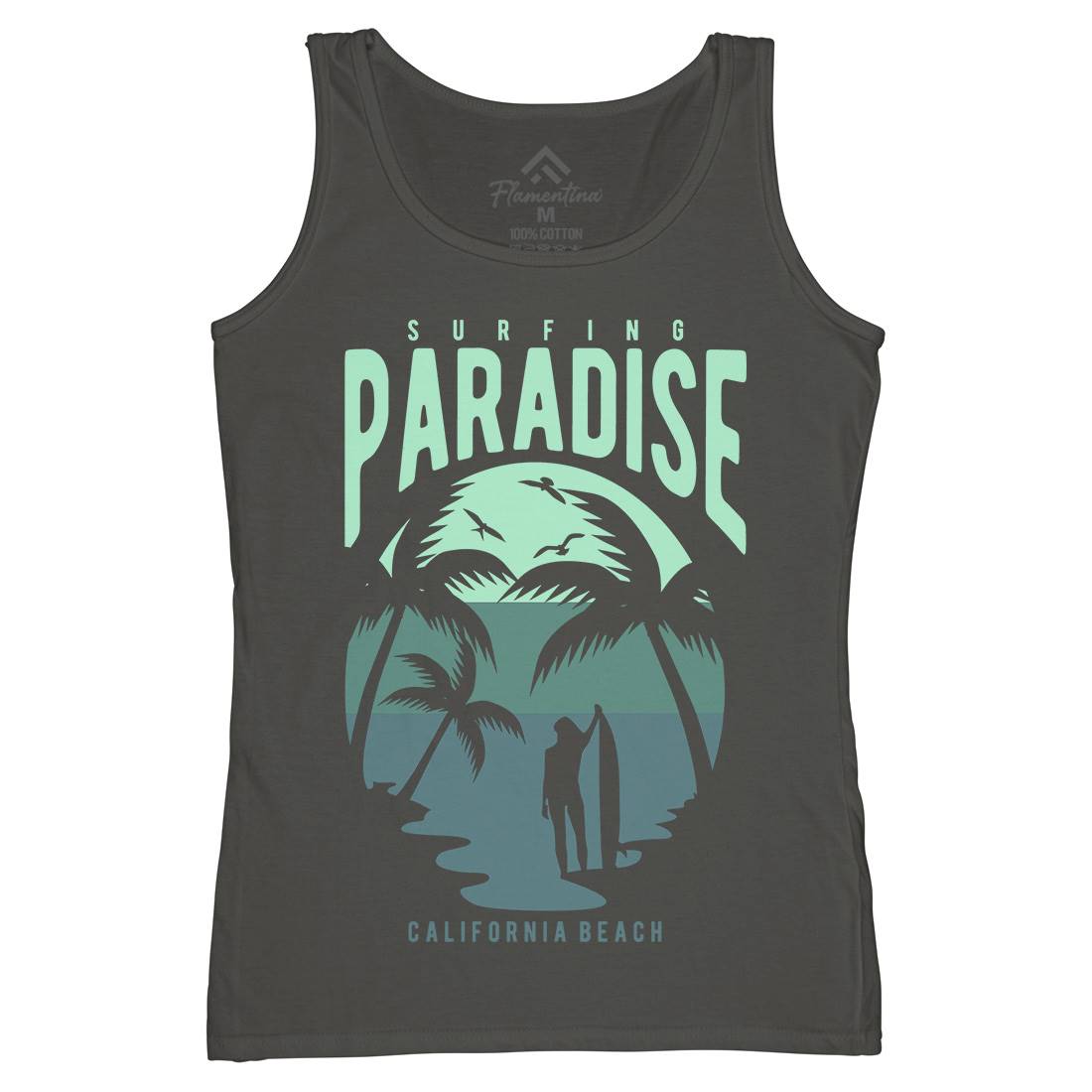 Surfing Paradise California Womens Organic Tank Top Vest Surf B464