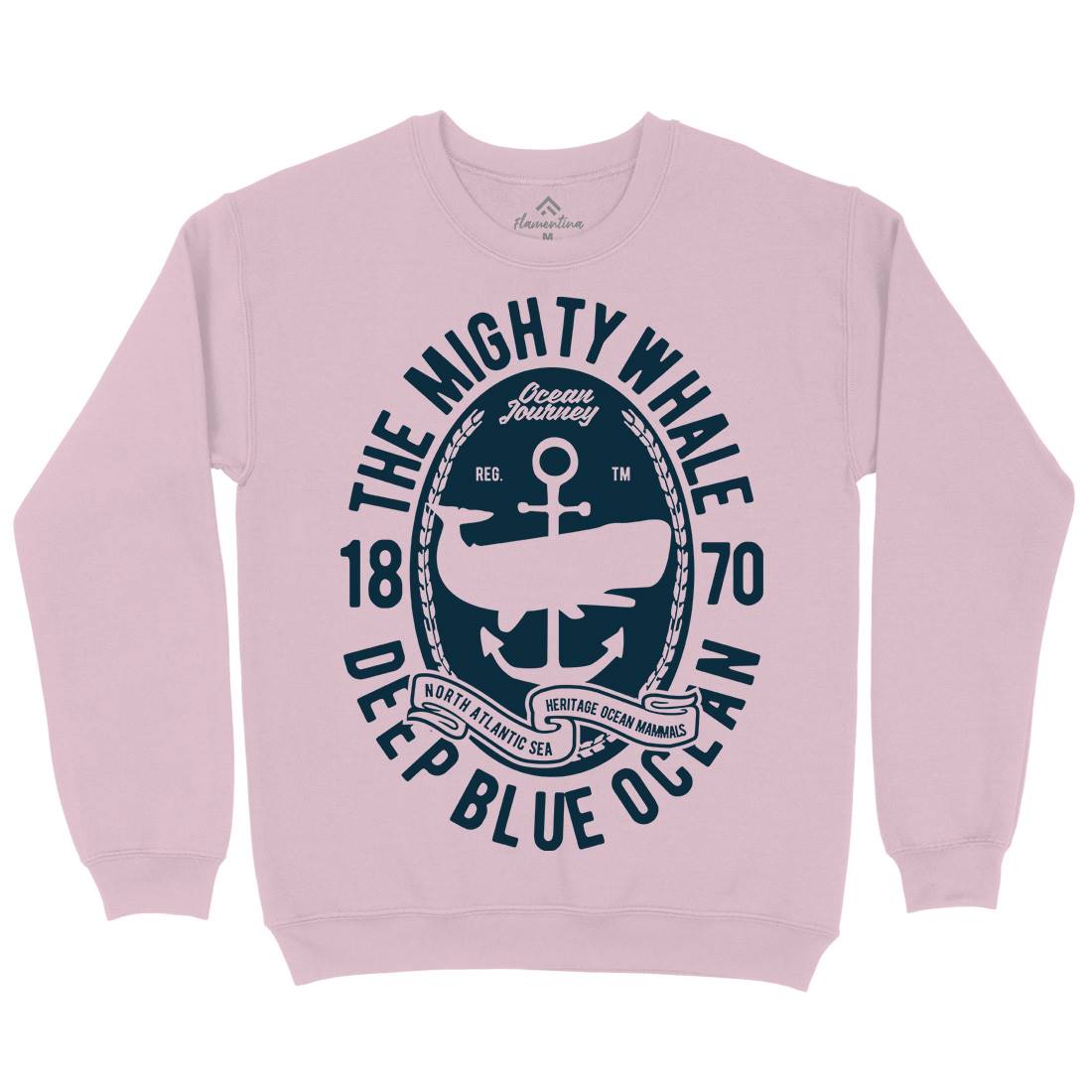 The Mighty Whale Kids Crew Neck Sweatshirt Navy B466