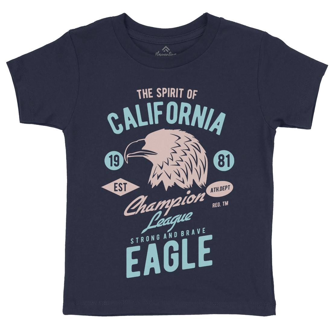 The Spirit Of California Kids Crew Neck T-Shirt American B467