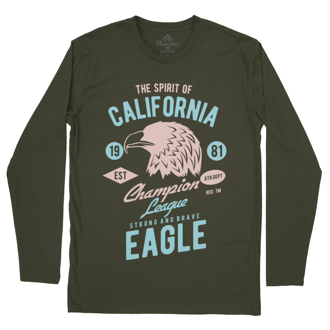 The Spirit Of California Mens Long Sleeve T-Shirt American B467