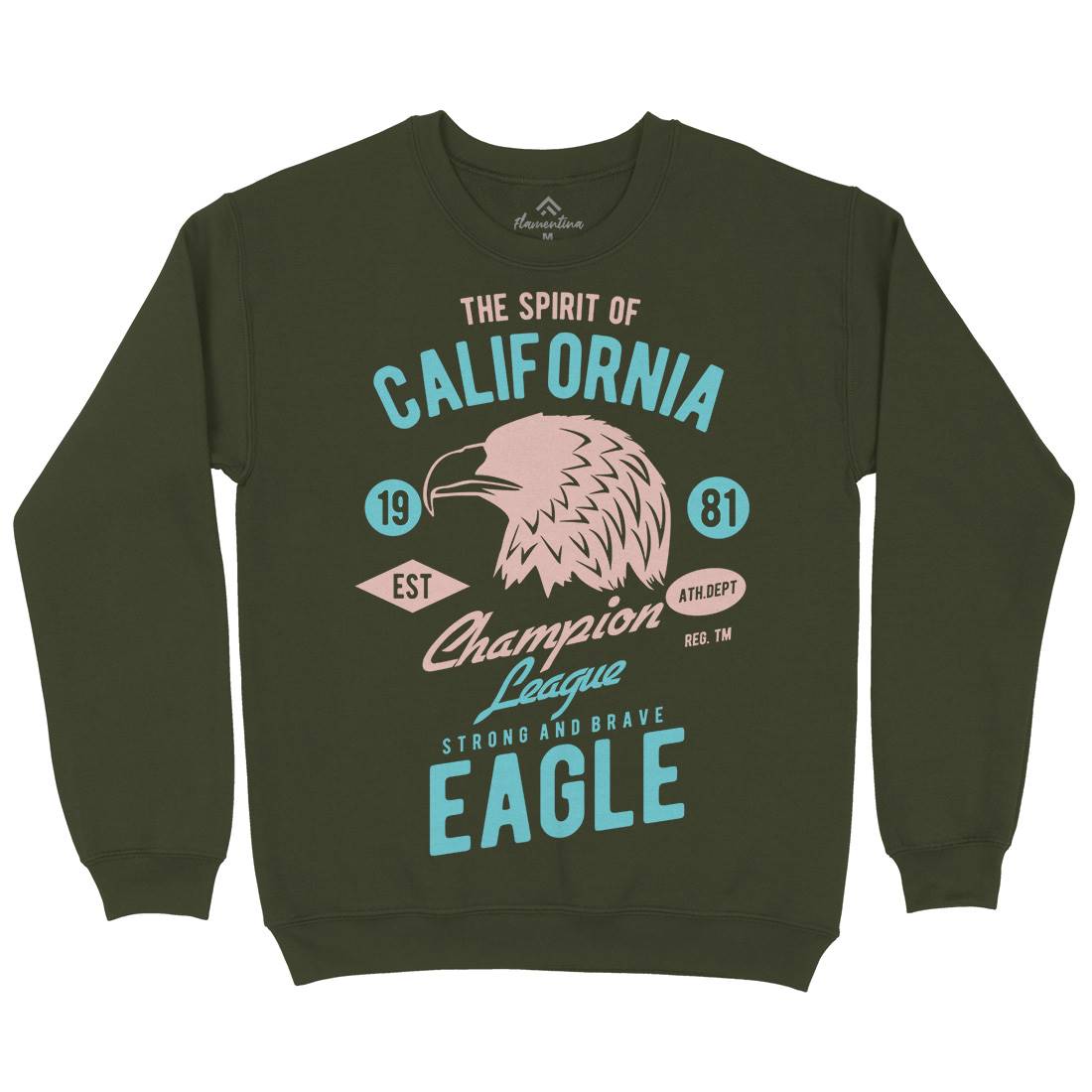 The Spirit Of California Mens Crew Neck Sweatshirt American B467