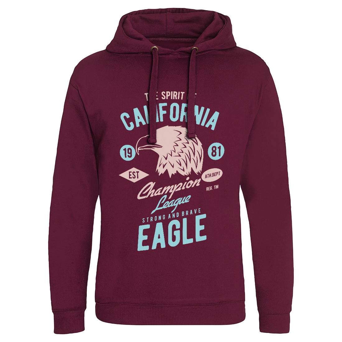 The Spirit Of California Mens Hoodie Without Pocket American B467