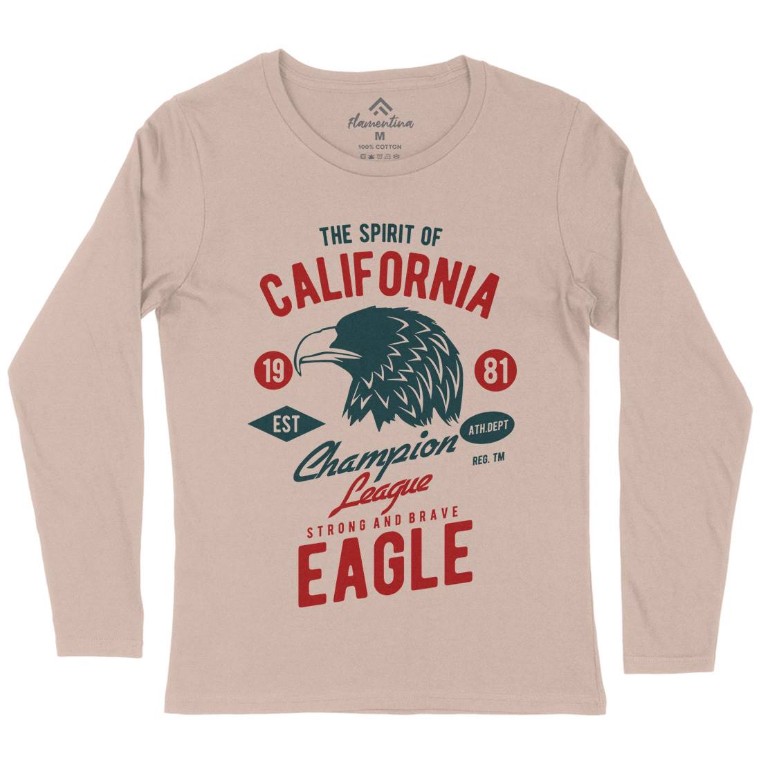 The Spirit Of California Womens Long Sleeve T-Shirt American B467